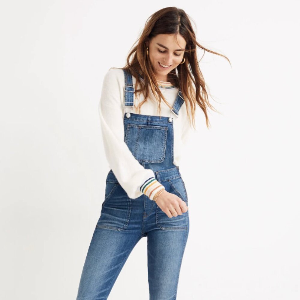 Madewell Skinny Blue Denim Overalls - Size XXS